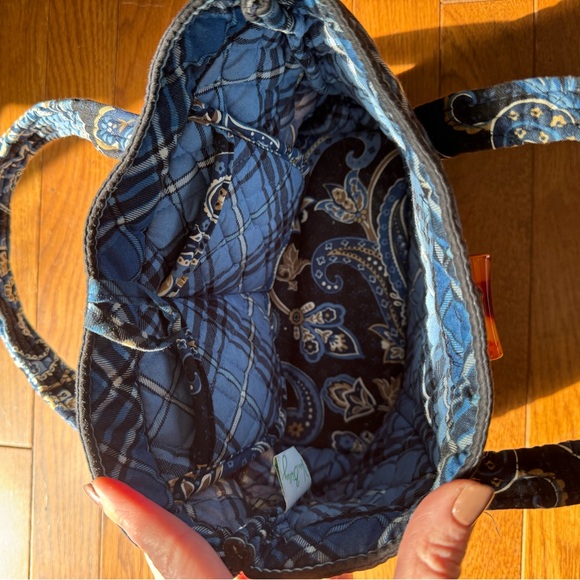 Vera Bradley Blue and Black Paisley Tote - Picture 3 of 4